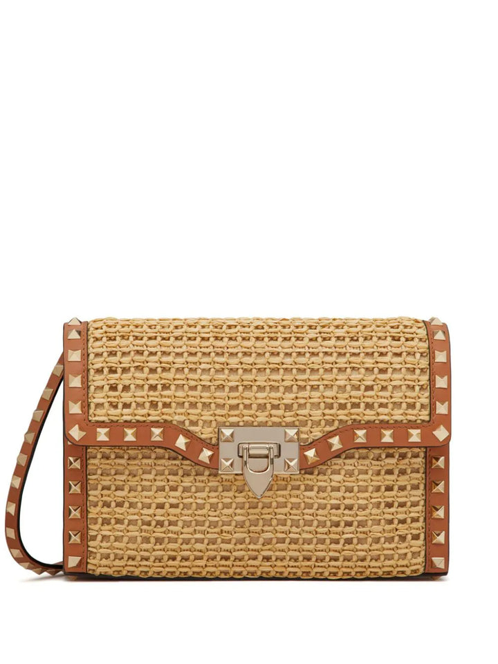 VALENTINO - SAC ROCKSTUD EN RAPHIA