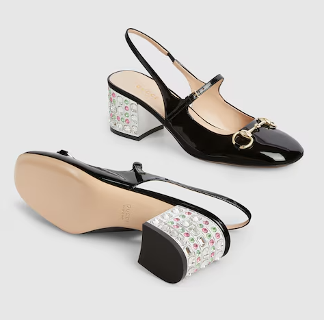 GUCCI - ESCARPIN MORS ET CRISTAUX