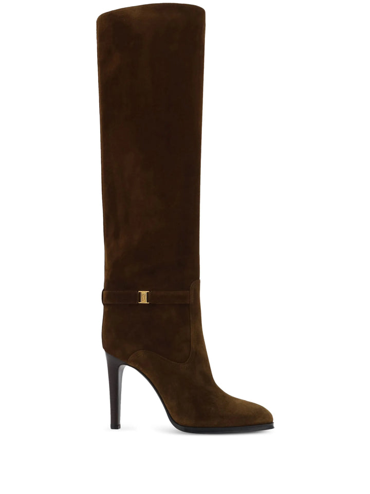 SAINT LAURENT - BOTTES DIANE EN DAIM