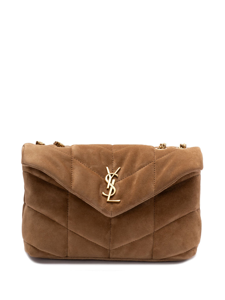 SAINT LAURENT - SAC LOULOU PUFFER TOY SUEDE