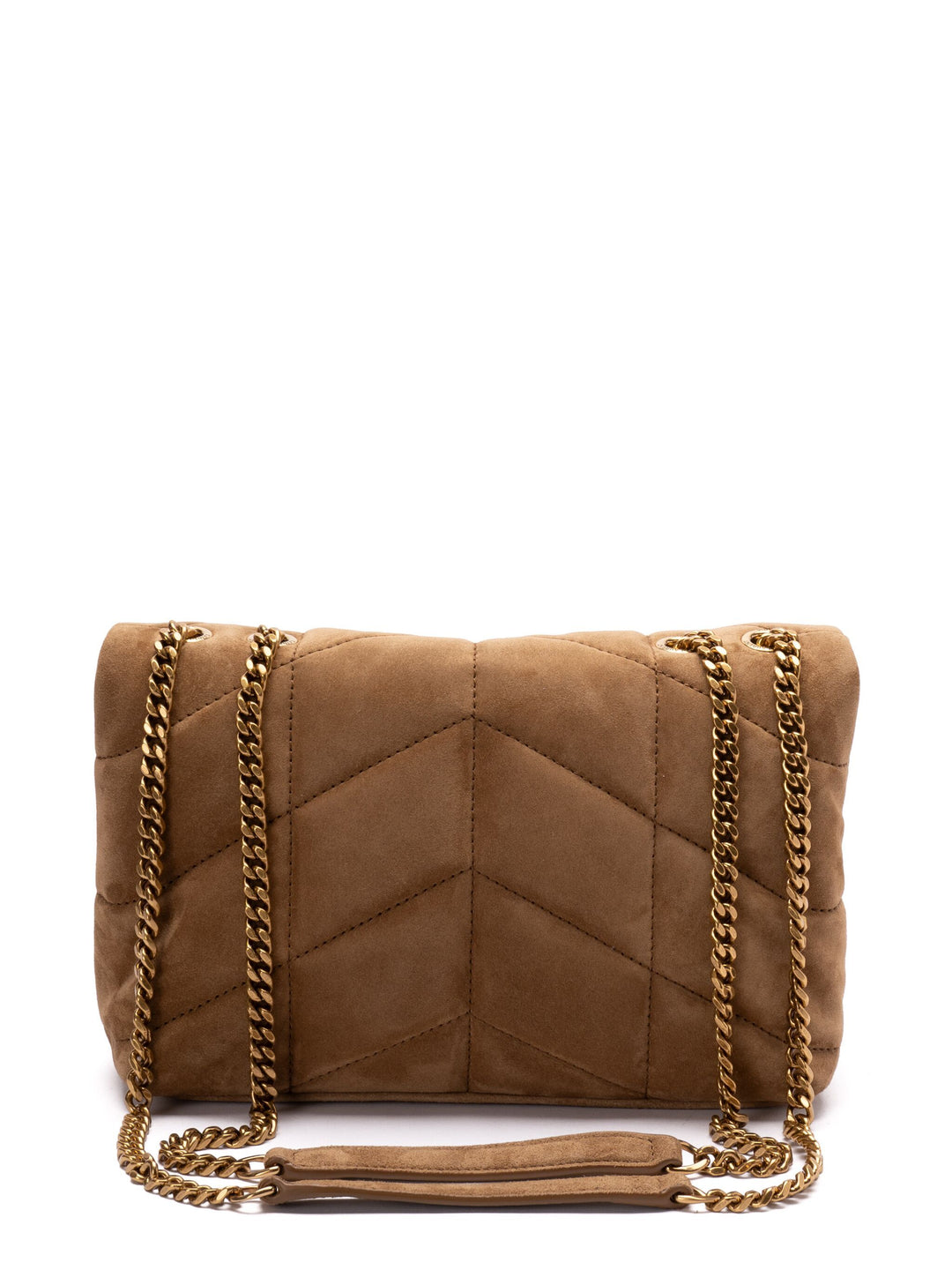 SAINT LAURENT - SAC LOULOU PUFFER TOY SUEDE